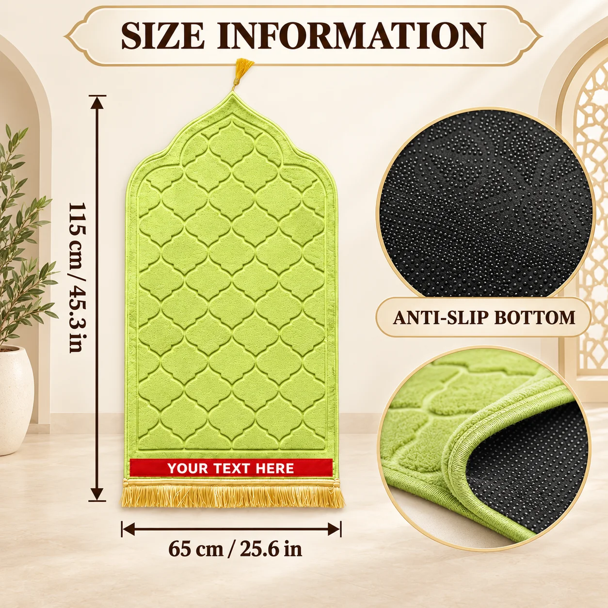 1 PC Soft Worship Kneel Travel Prayer Rug Non-slip Prayer Mat Flannel Carpet for Muslim Ramadan Embossing Floor Carpets Portable