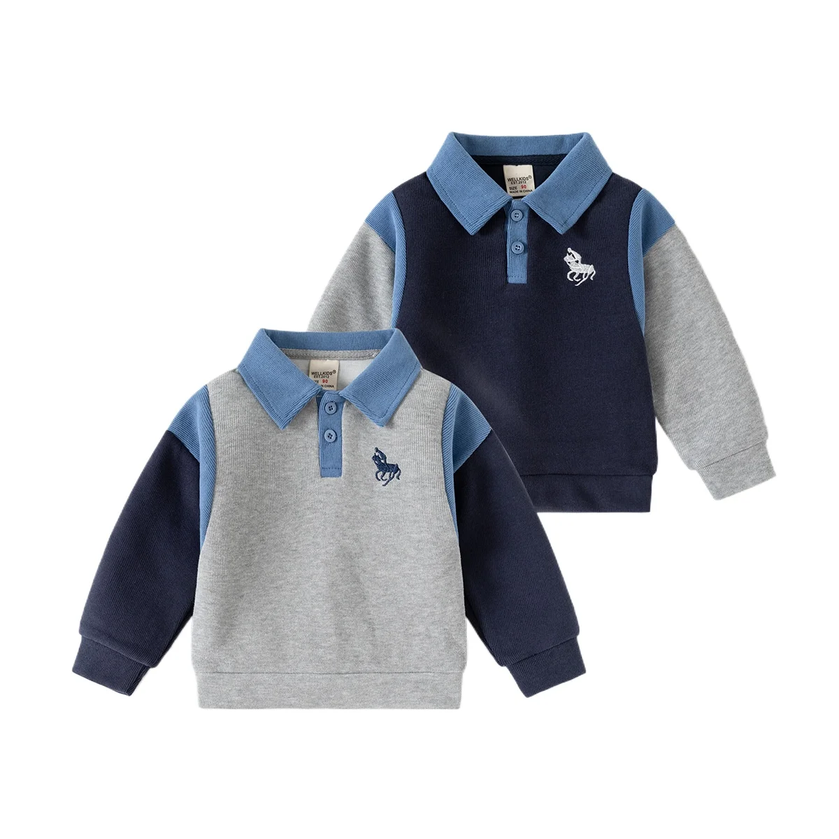 Toddler Boys Polo Sweatshirts Kids Tops 