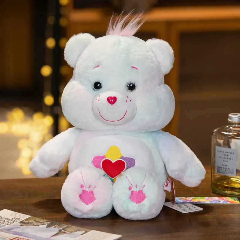 Care Bears Kawaii plushie toys Pink Sakura White Heart Cute Bear Plush Toys Cartoon Soft Stuffed Dolls For Gift Home Decoration