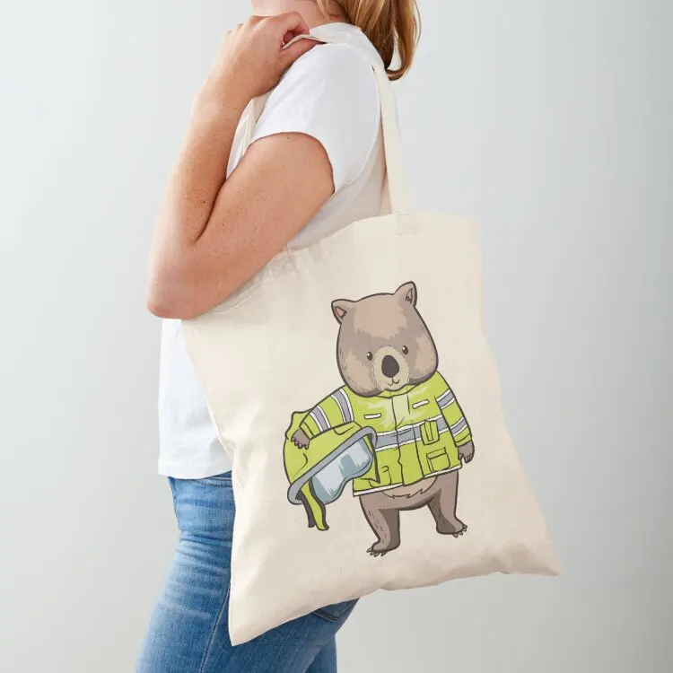 

Wombat Wombats Firefighter Australia Hero Gift Tote Bag tote bag university eco bag folding canvas tote Eco