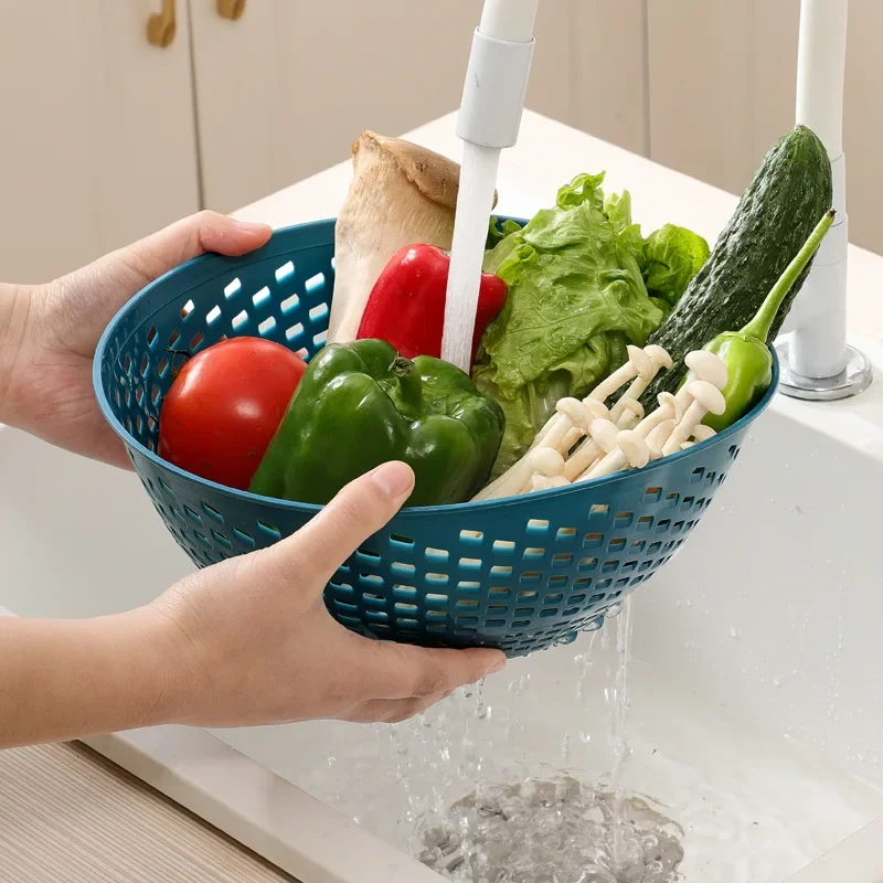 2Pcs Multifunctional Vegetable Cove Drain Basket Fresh-keeping Lids Kitchen Dust Blocking Hollow Vegetable Cover Fly Proof Cover