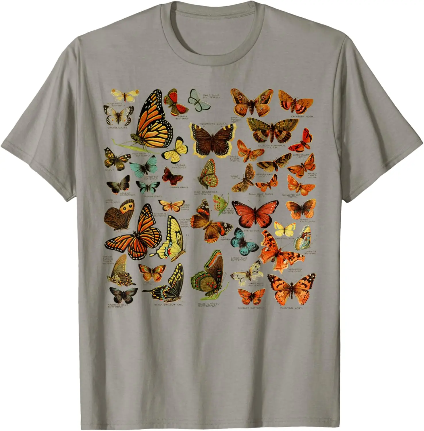 

Vintage Butterfly Collection Entomology Graphic Tee Shirt Unisex Soft Cotton Nature Lovers T-Shirt