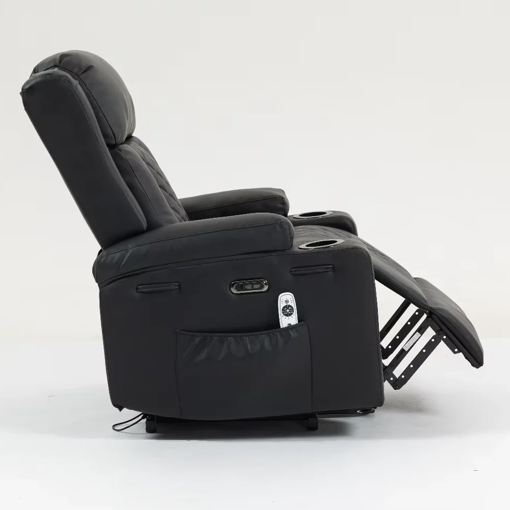 أريكة كرسي كهربائي بمقعد واحد على الطراز العتيق، تسخين تدليك مريح، رفع قابل للتعديل لكبار السن قابل للتمديد #5