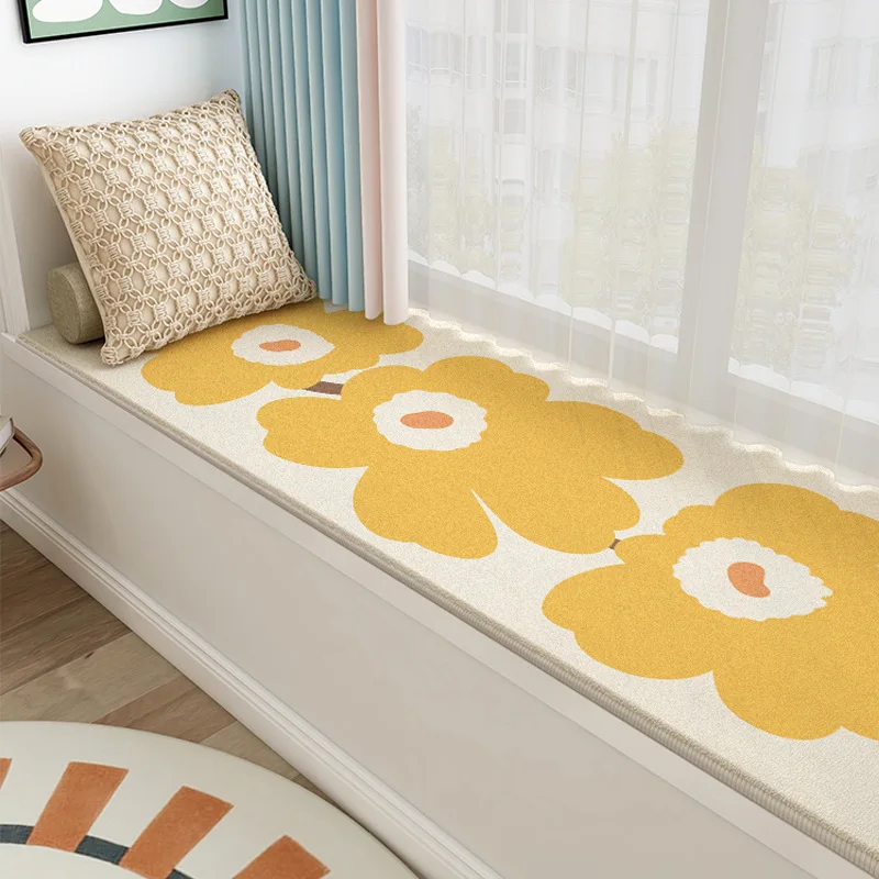 

VIKAMA Soft and Plush Bay Window Cushion Easy-Care Balcony Mat Bedroom & Balcony Cool-Foot Cushion Window Sill Pad