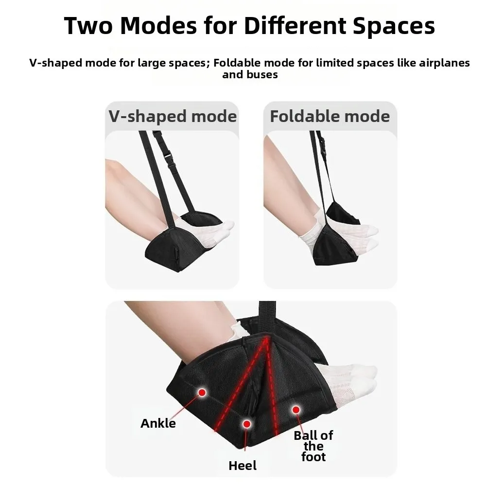 Portable Waterproof Travel Foot Rest Foldable Non-slip Hanging Foot Pad Easy To Clean Comfortable Leg Comfort Mat Road Trips