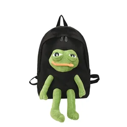 Women Funny frog Backpack 2023 new Japanese cartoon cute girl campus large capacity student schoolbag wholesale