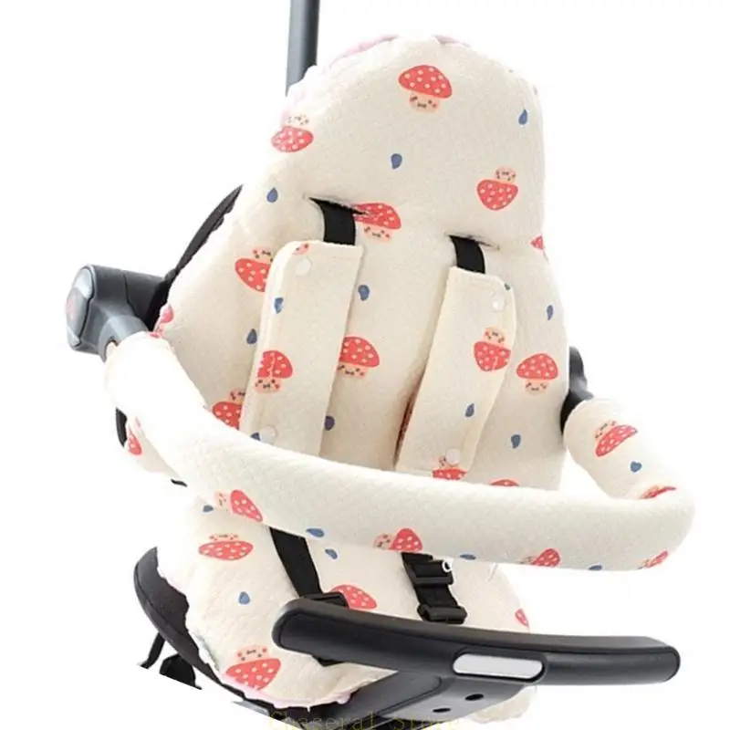 

E7CE Baby Strollers Liner Insert Belt Armrest Pad Cushion Handrail Pad