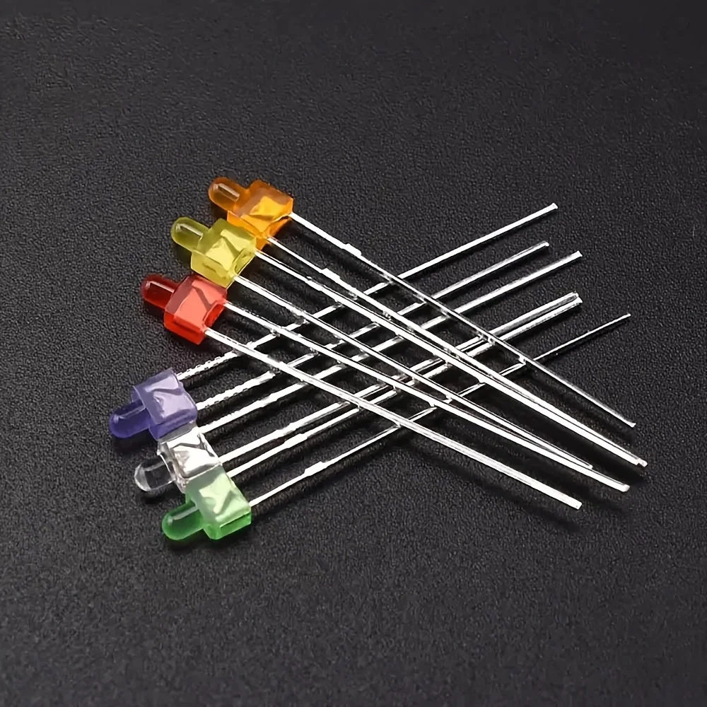200pcs/Lot 2MM LED Assortment Kit Primary Water Clear Red Blue Green Yellow Orange White DIY Diode Pack Six Colors