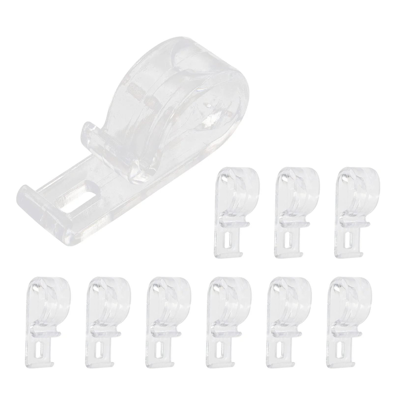 10 Pcs Curtain Hook Blind Clips for Roller Shades Hooks Pulls Pom Connector Clear Child Window Blinds