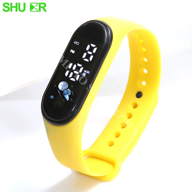 

Newest Creative Cartoon Watches Kids Boys Sport Waterproof Led Digital Watch For Children Rainbow Silicone Strap Girls Gift 2022
