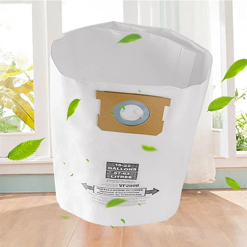 12 Pack Replacement Vacuum Bags For Shop-Vac 15-22 Gallon Vacuums, 90663,90663-00 & Models G,9551600,9552600,9553600