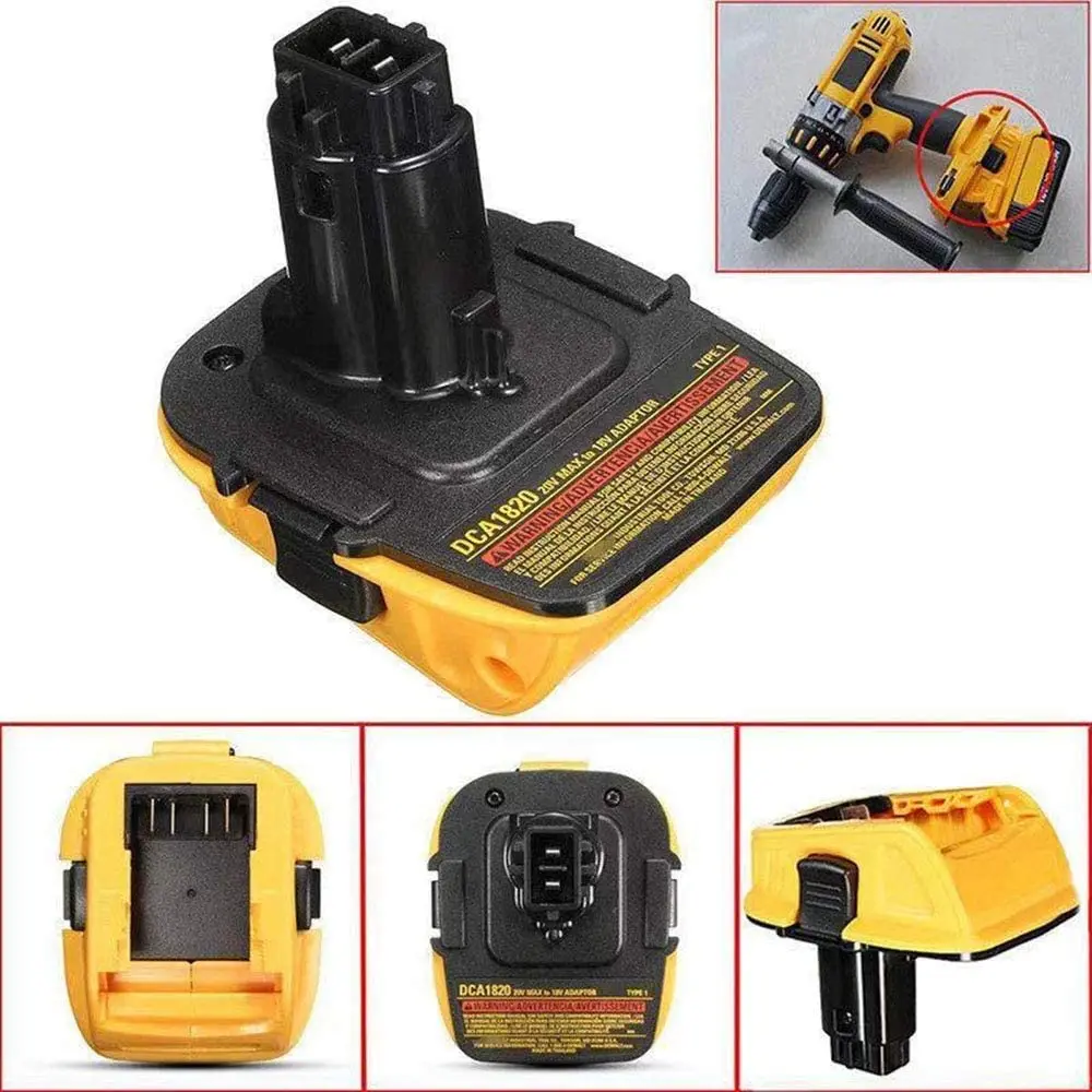 

DCA1820 Battery Adapter for Dewalt 18V To 20V Li-ion Battery Convert To for Dewalt 18V NiCad NiMh Battery Tools with USB