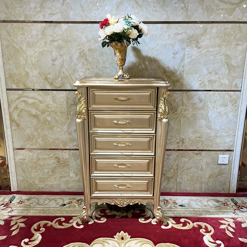Ruisen Noble European style chest of drawers, bedroom side cabinets, luxurious chest of drawers, storage, living room storage image 3