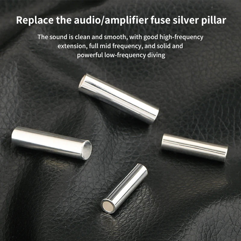 Xangsane 5*20mm/6*25mm HiFi pure silver fuse silver pillar replacement amplifier fuse HiFi power strip filter fuse tube