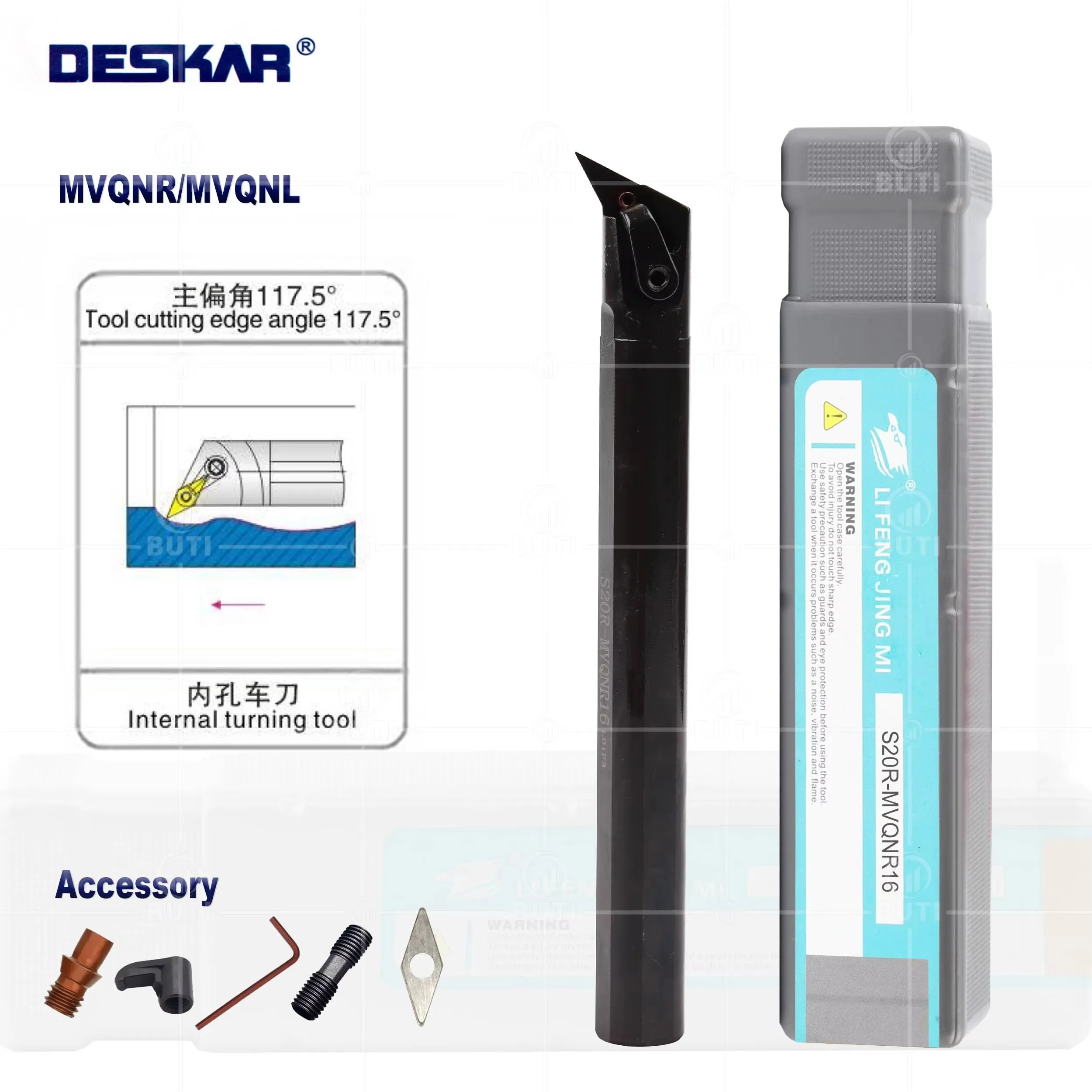 

DESKAR 100% оригинал S20R-MVQNR16 S25S-MVQNR16 Токарный станок с ЧПУ Расточная оправка MVQNR/L Внутренний токарный держатель инструмента, для токарного лезвия VNMG