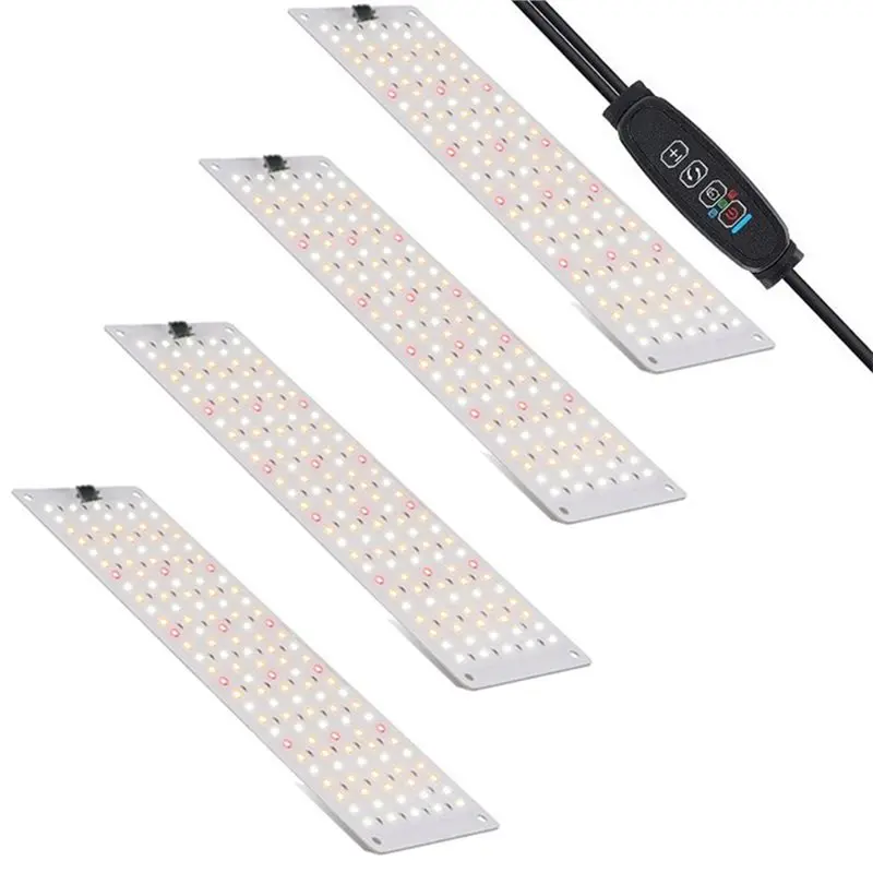 

AB41-Set Of 4 LED Full Spectrum Plant Lights Featuring 540 Leds, Timer, And Adjustable Brightness- US Plug Included