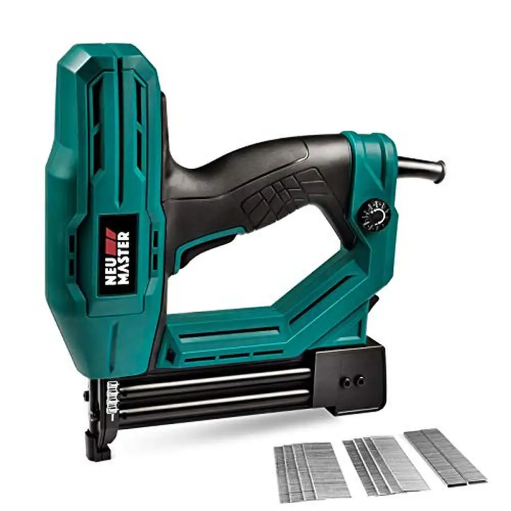 Electric Brad Nailer/Stapler Gun 18 Gauge Carpentry Upholstery Projects Adjustable Power Safety Design