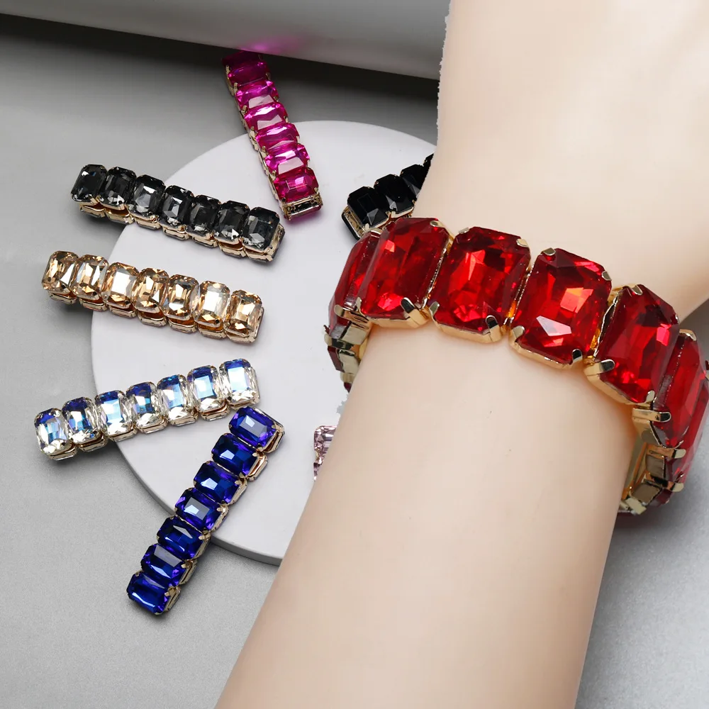 New AAA Inlaid Gemstone Elastic Bracelet Trendy Women Decorative Bracelet Full Of Diamonds Shiny Three-Dimensional Bracelet