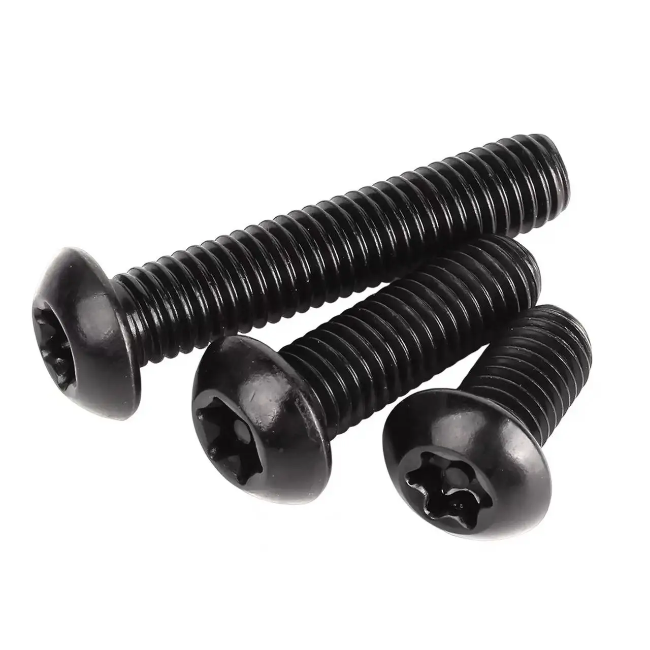 Schwarze Torx-Pfanne aus Edelstahl 304, sechs manipulationssichere Rundkopfschraube mit Stiftsicherheitsschraube – Detail 1