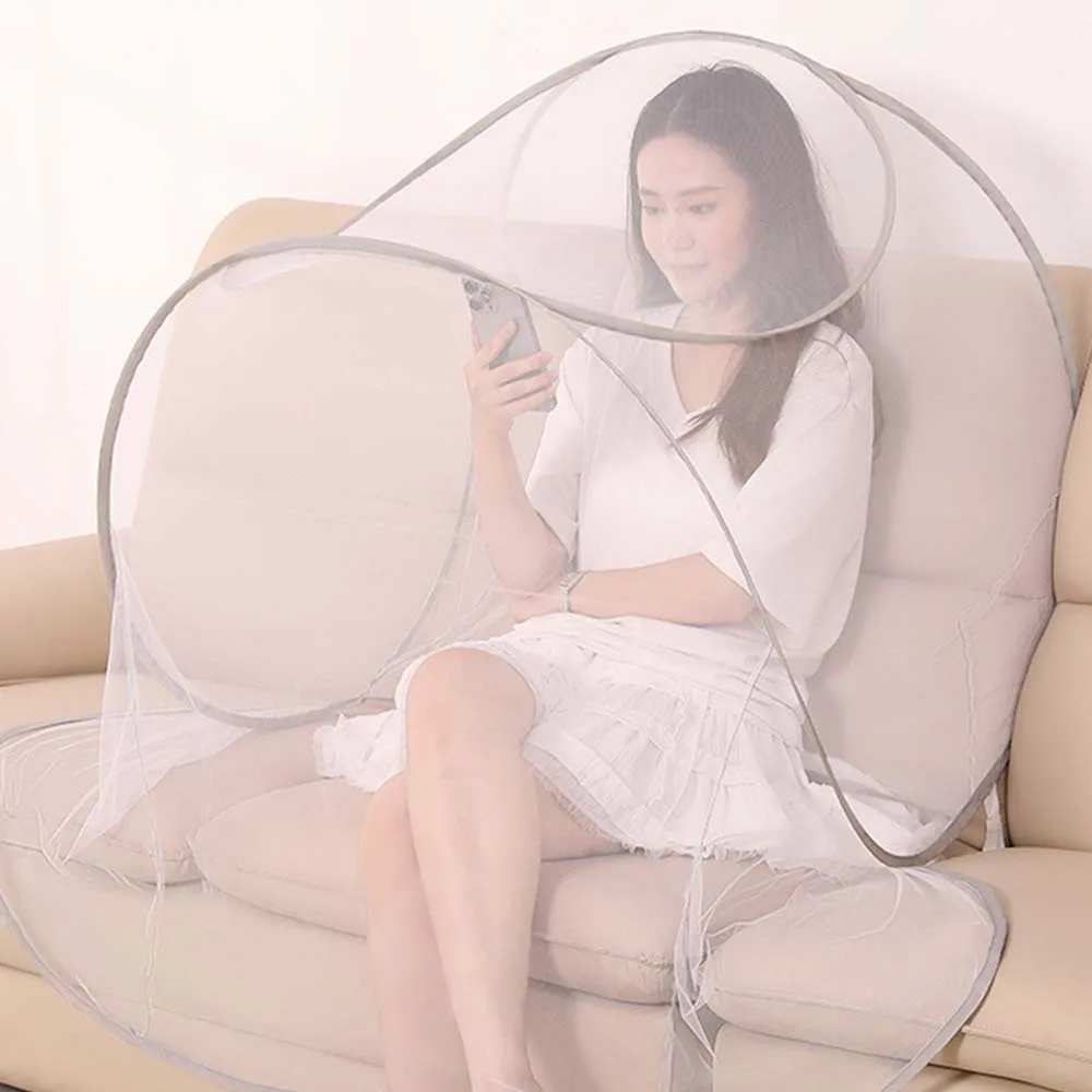 1PC Grey/Navy Large Camping Mosquito Net 80x80x56cm Portable Travel Insect Net Tent Indoor Bedroom Sleeping Moustiquaire 모기장 방충망