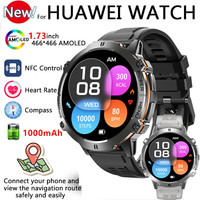 New For Huawei Smart Watch Men AMOLED Full Touch Screen 10 Meters Waterproof GPS 1000mAh High Battery Compass 170+ Sports Modes