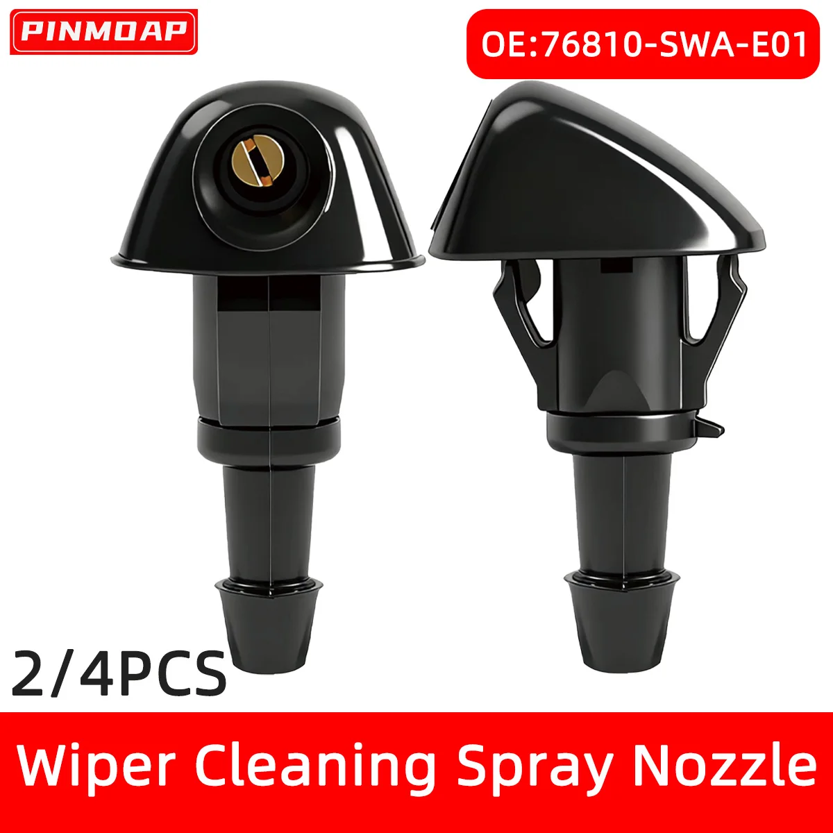 PINMOAP Auto Reinigung Düse Abs Windschutzscheibe Spray Düse Geeignet Für Honda Civic CR-V MK3 Accord Shuttle Acura TSX 76810-SWA-E01
