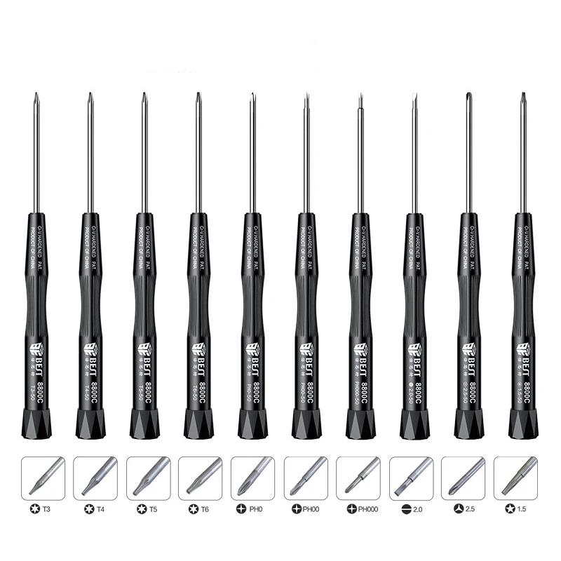 Mini 50mm Screwdriver 0.8/1.2/1.5 Pentalobe /2.5Y/PH0/PH00/PH000/T2 T3 T4 T5 T6 T8 T10 for Macbook Cell Phone Repair Tool