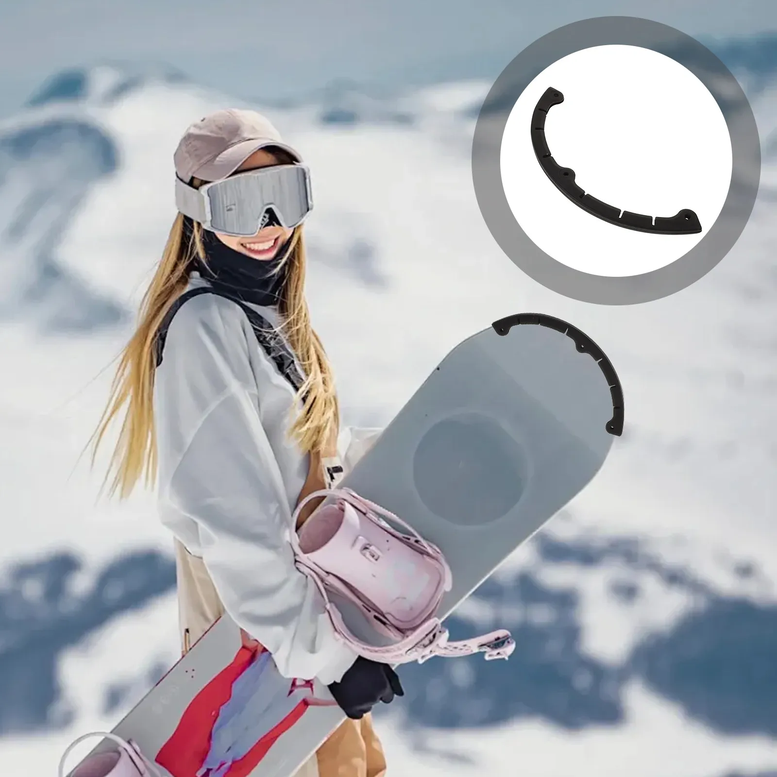 

2Pcs Universal Snowboard Nose and Tail Shield Black Rubber Edge Guard Bumper for Travel Storage Roof Rack Carrying Chip Scratch