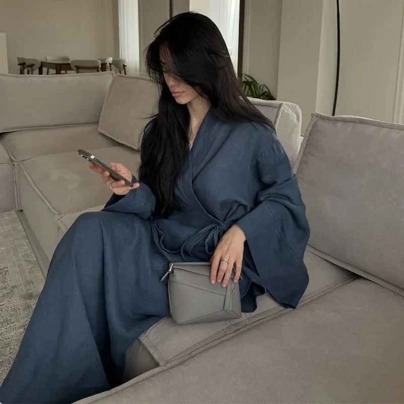 

Comfortable New women's clothing 2025 summer new lazy style lace up cardigan Fashionable jacket high waisted skirt casual set