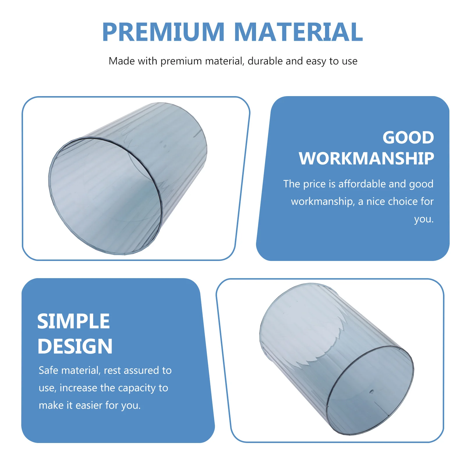 

Transparent Trash Can Modern Simple Design For Bathroom Office Bedroom Waste Storage Basket Flower Container