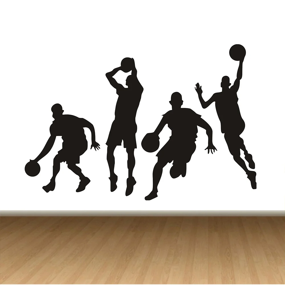 

Wall Stickers Home Decor SIze:790mm*1180mm PVC Vinyl Paster Removable Art Mural Basketball