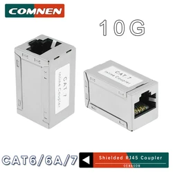 COMNEN RJ45 hembra a hembra CAT6/6A acoplador Keystone blindado acoplador Ethernet acoplador Adaptador extensor Ethernet Cable Ethernet