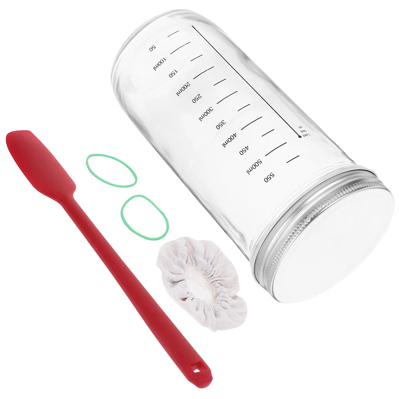 

1Set Sourdough Starter Jar Glass Storage Bottle Leak-Proof Kitchen Storage Canister Fresh Sourdough Starter Jar