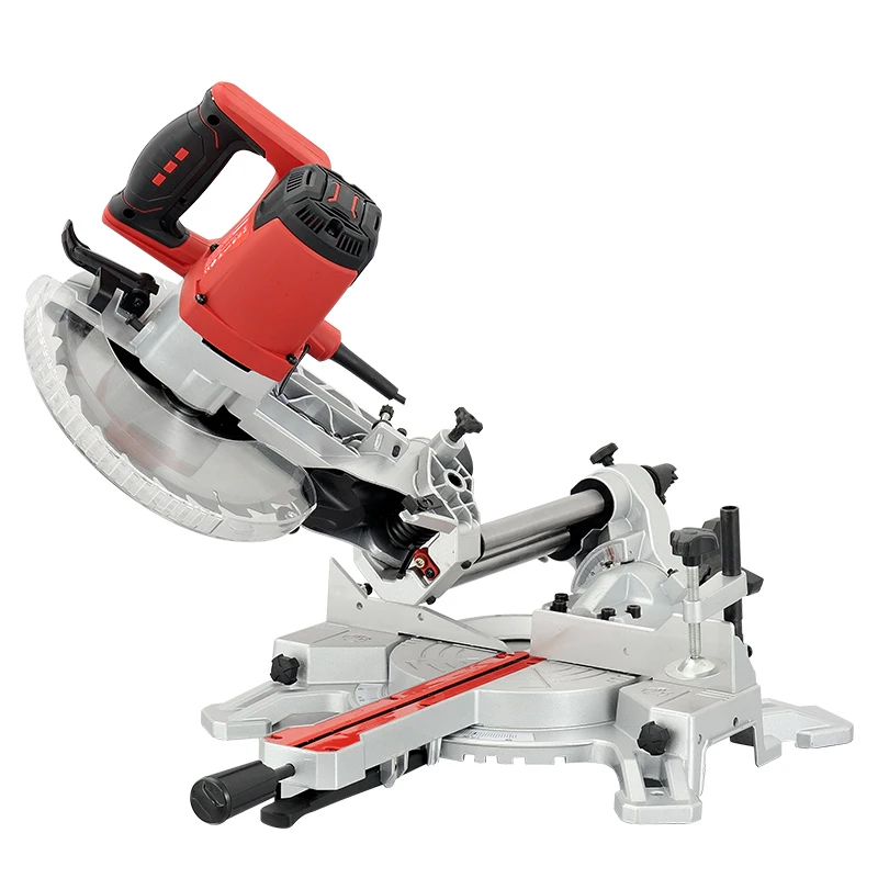 LUXTER 1800W 255mm(10 inch)  Compound Sliding Miter saw Single Bevel With  Mitre Saw For Woodworking And Aluminium Cutting