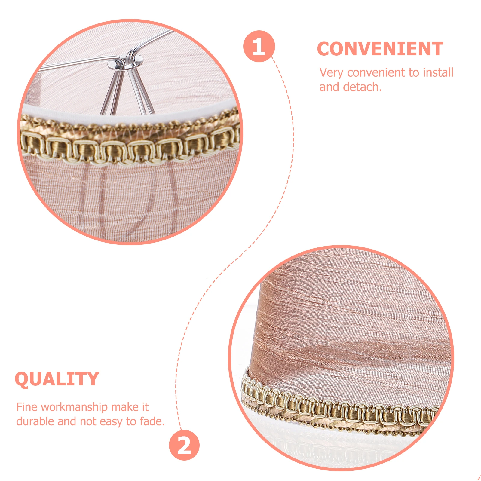 

Cloth Lamp Shade Light Covers for Floor Wall Branches Ch Protective Dustproof Warm Style Decorative Lighting