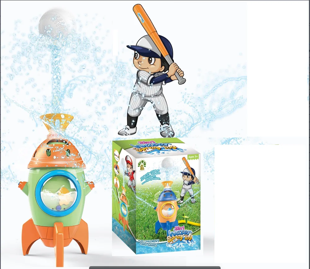 Waterraketspeelgoed voor kinderen met honkbalknuppel - Outdoor Fun Sports Launcher Set, speelgoed voor jongens en meisjes vanaf 3 jaar