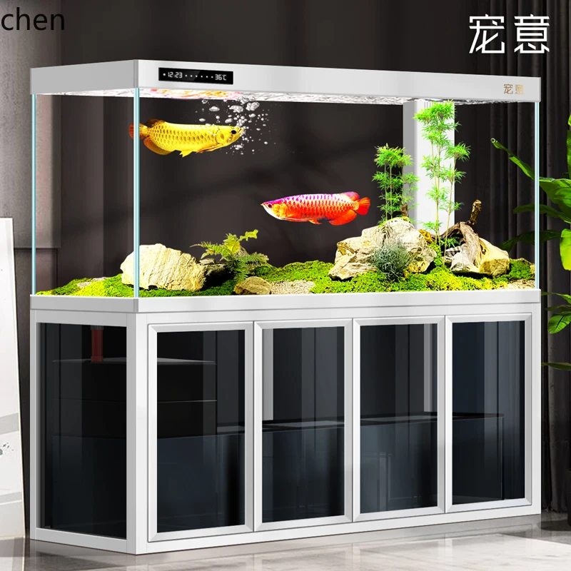 

F1 large bottom filter dragon fish tank company living room intelligent floor against the wall screen constant temperature