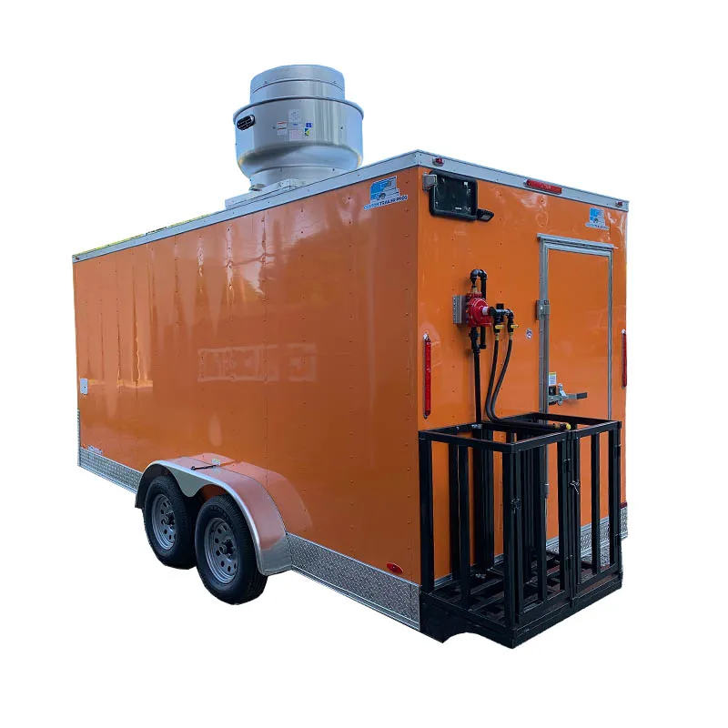 Camion de nourriture de Concession en acier galvanisé personnalisé, remorques de nourriture mobiles, remorque de chariot de café de Pizza de hamburger pour les entreprises