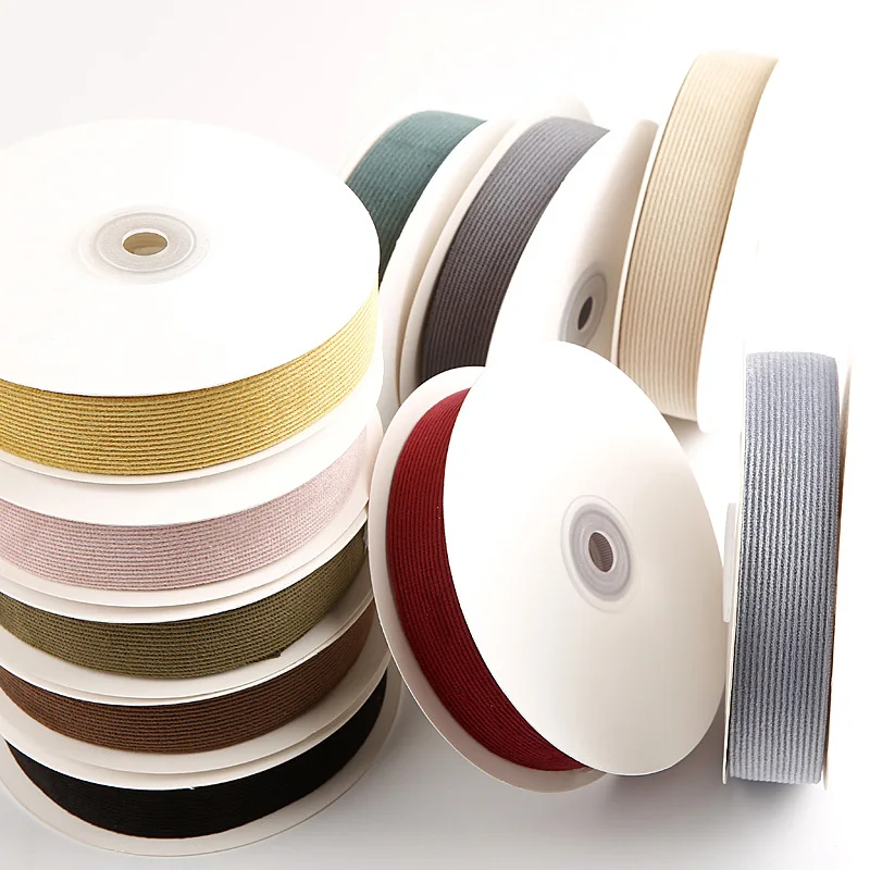 20 Yards 10MM/16MM/25MM/40MM  Double-Sided Corduroy Ribbons Hair Bows DIY Crafts Handmade Accessories