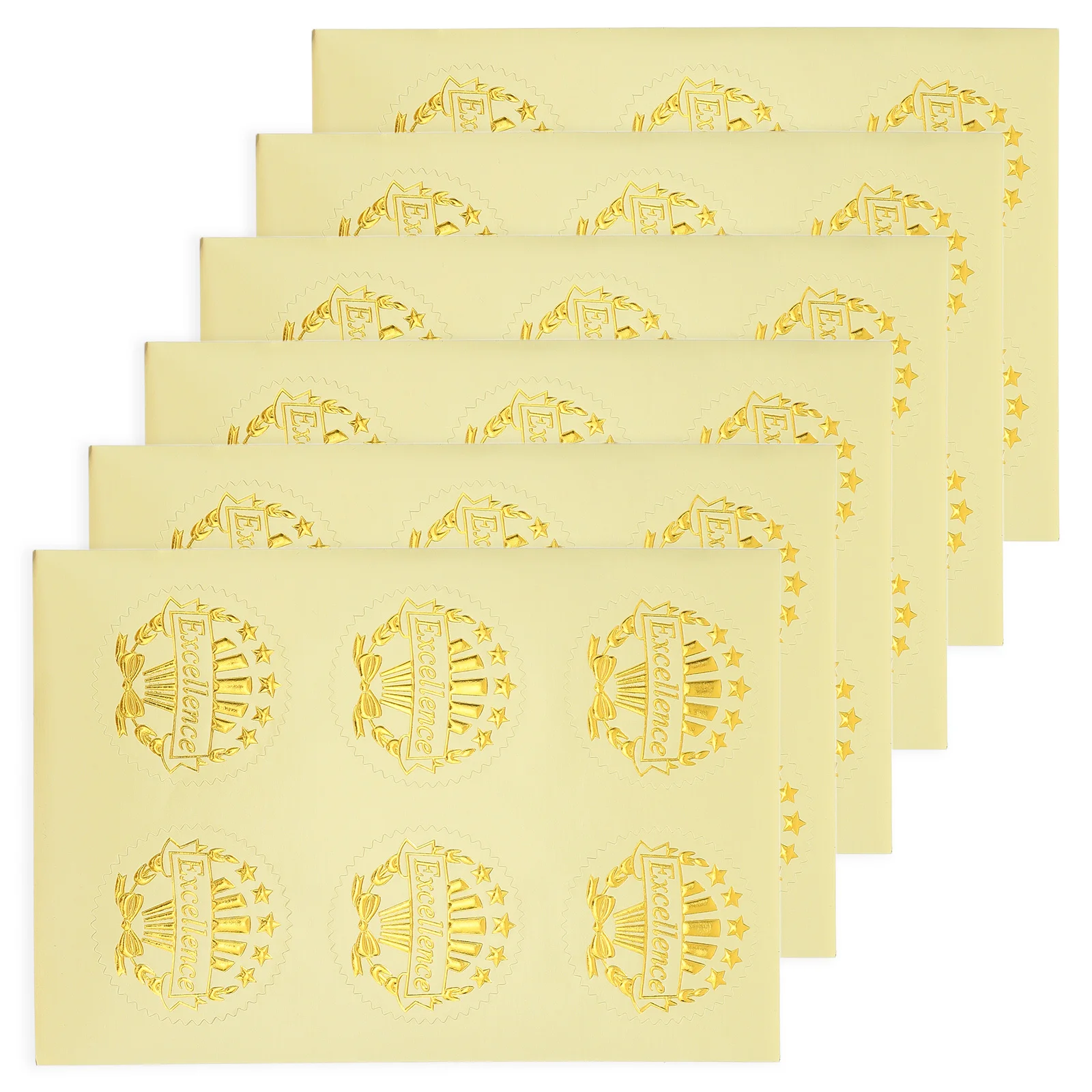 36 قطعة ملصقات مكافأة مستديرة ذاتية اللصق التميز الأختام لشهادات جوائز الدبلوم التخرج اللوازم المكتبية المدرسية