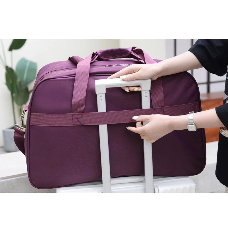 Bolsas de viaje impermeables para hombre y mujer, bolso de gran capacidad, bolsa de equipaje de viaje de fin de semana, Unisex