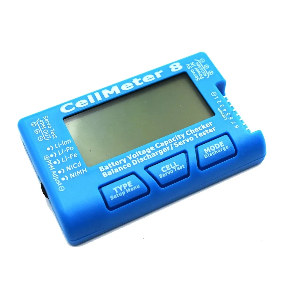 LCD Digital Battery Capacity Checker CellMeter RC CellMeter8 2-8S 4-8S Servo LiPo Li-lon NiMH Battery Tester RC CellMeter7