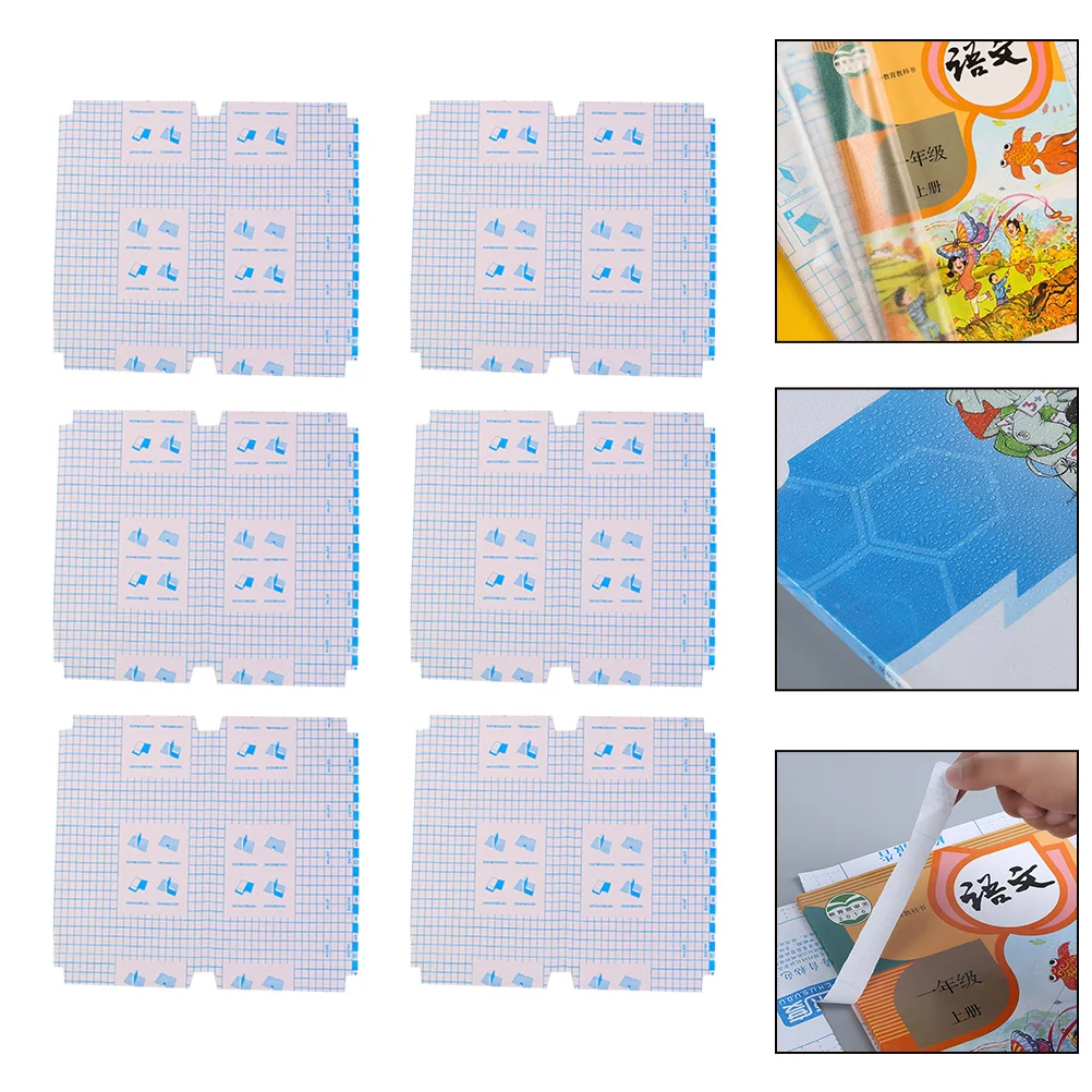 16 Pcs Note Book Self-adhesive Waterproof Cover Transparent Frosted Covers Textbook Plastic Films for Paperbacks Student