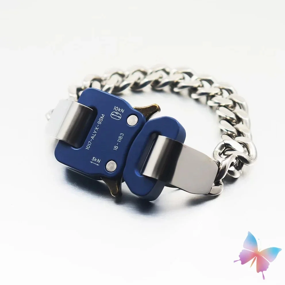 ALYX 9SM-Bracelet en Alliage de Titane à Structure Ouverte, Accessoires de Mode pour Homme et Femme, Emballage en Boîte Cadeau, 1017