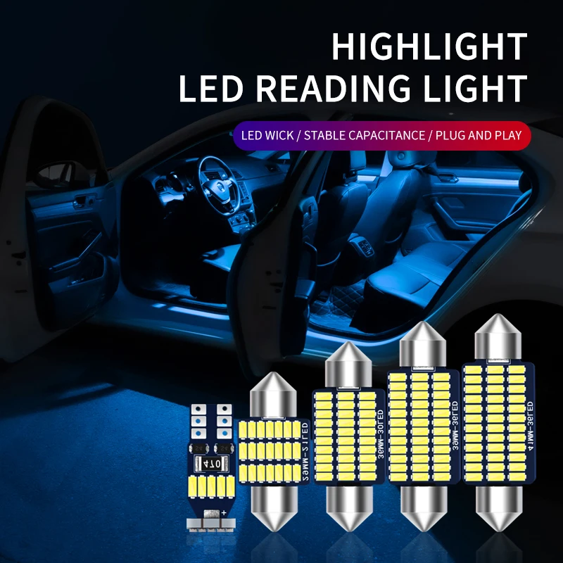 22Pcs Canbus For Audi Q7 4L 4LB LED Interior Lights Dome Map Trunk License Plate Error Free Lamp Bulbs Kit (2005-2014)