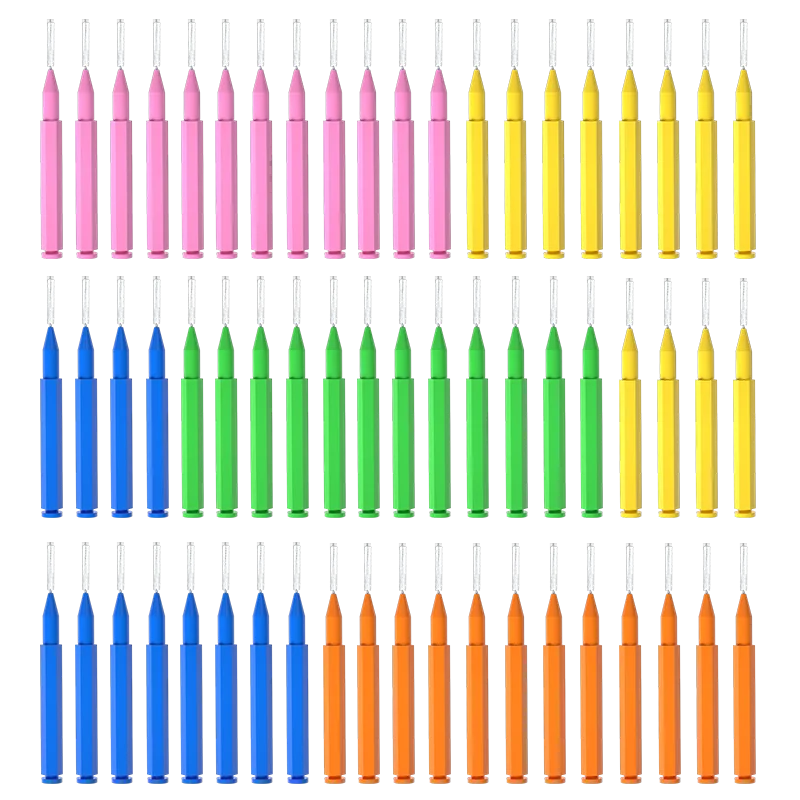 فرشاة بين الأسنان على شكل Kingubznis ، أعواد أسنان ناعمة لتقويم الأسنان ، تنظيف الأسنان ، بين فجوات الأسنان ، 60 في الصندوق