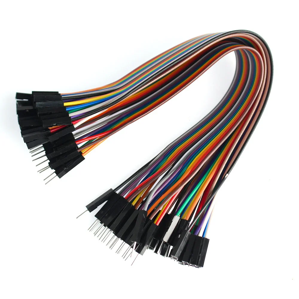 Color DuPont wire 40pin male to female,male to male,female to female circuit board jumper ribbon cable compatible with Arduino
