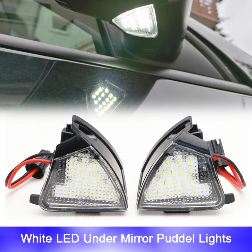 

2x White LED Under Side Mirror Puddle DRL Light Canbus For Volkswagen Sharan Jetta A5 Passat B6 B5 Golf Rabbit Eos Skoda Superb