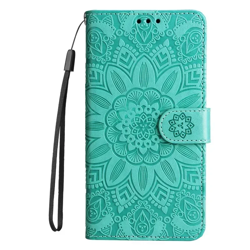 Luxe 3D Zon Bloem Portemonnee Flip Case Voor Samsung Galaxy A36 A56 A26 5G A16 4G A06 A165F Schokbestendig PU + TPU Lederen Telefoon Cover