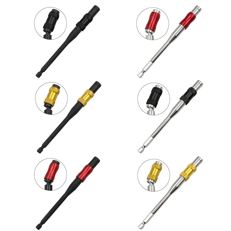 Flexible 145mm Extended Hex Shank Bit Hex Drive Drill Bit Universal Extension Rod Adapter for Screws Nuts Drill Drop Shipping